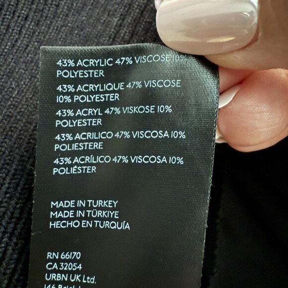 Anthropologie Black Sweater Womens Small Witchy Whimsigoth Dark Fairy Magical - Picture 11 of 12